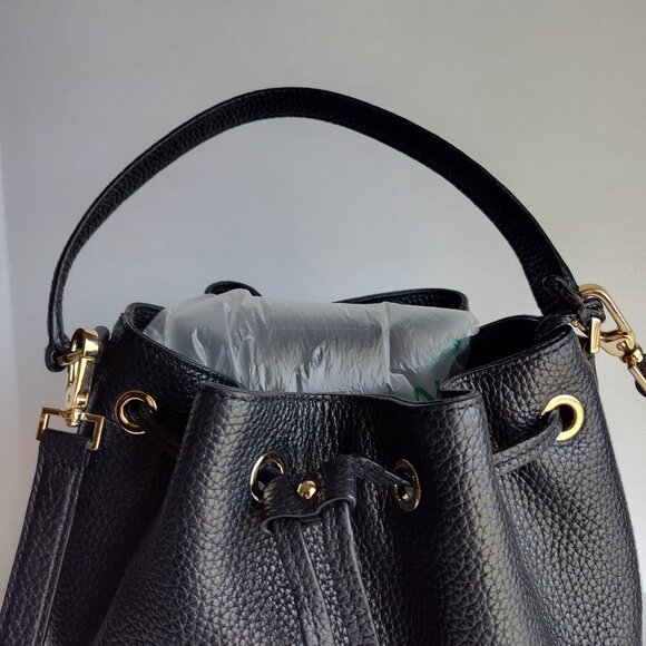 Kate Spade Black Leather Bucket Bag - Picture 3 of 7